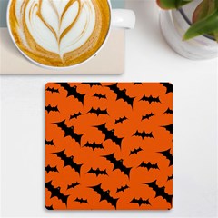 Halloween-card-with-bats-flying-pattern UV Print Square Tile Coaster 