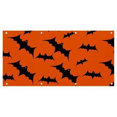 Halloween-card-with-bats-flying-pattern Banner and Sign 8  x 4 