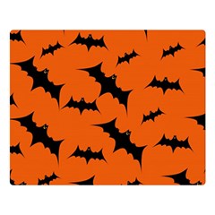 Halloween-card-with-bats-flying-pattern Premium Plush Fleece Blanket (Large)