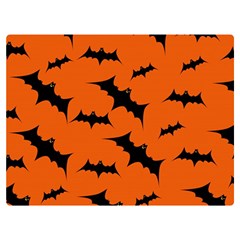 Halloween-card-with-bats-flying-pattern Two Sides Premium Plush Fleece Blanket (Extra Small)