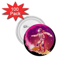 Astronaut-spacesuit-standing-surfboard-surfing-milky-way-stars 1 75  Buttons (100 Pack)  by Salman4z