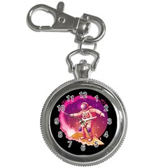 Astronaut-spacesuit-standing-surfboard-surfing-milky-way-stars Key Chain Watches by Salman4z