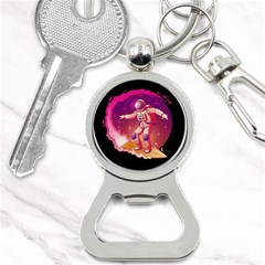 Astronaut-spacesuit-standing-surfboard-surfing-milky-way-stars Bottle Opener Key Chain by Salman4z