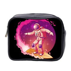 Astronaut-spacesuit-standing-surfboard-surfing-milky-way-stars Mini Toiletries Bag (two Sides) by Salman4z