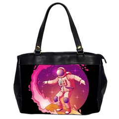 Astronaut-spacesuit-standing-surfboard-surfing-milky-way-stars Oversize Office Handbag (2 Sides) by Salman4z