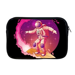 Astronaut-spacesuit-standing-surfboard-surfing-milky-way-stars Apple Macbook Pro 17  Zipper Case by Salman4z