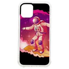 Astronaut-spacesuit-standing-surfboard-surfing-milky-way-stars Iphone 12 Mini Tpu Uv Print Case	 by Salman4z