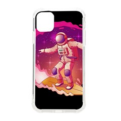 Astronaut-spacesuit-standing-surfboard-surfing-milky-way-stars Iphone 11 Tpu Uv Print Case by Salman4z