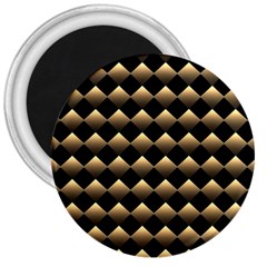 Golden Chess Board Background 3  Magnets