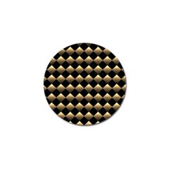 Golden Chess Board Background Golf Ball Marker