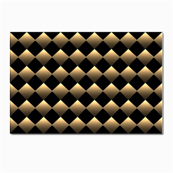 Golden Chess Board Background Postcard 4 x 6  (Pkg of 10)