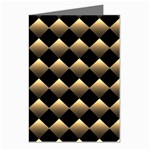 Golden Chess Board Background Greeting Cards (Pkg of 8) Left