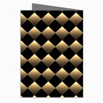 Golden Chess Board Background Greeting Cards (Pkg of 8) Right