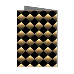 Golden Chess Board Background Mini Greeting Cards (pkg Of 8)