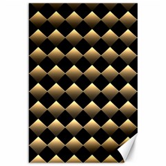 Golden Chess Board Background Canvas 12  X 18  by pakminggu