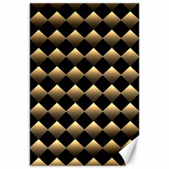 Golden Chess Board Background Canvas 24  X 36  by pakminggu