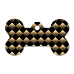 Golden Chess Board Background Dog Tag Bone (Two Sides) Front