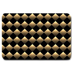 Golden Chess Board Background Large Doormat