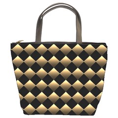 Golden Chess Board Background Bucket Bag