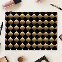 Golden Chess Board Background Cosmetic Bag (xl)