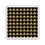 Golden Chess Board Background Memory Card Reader (Square) Front