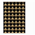 Golden Chess Board Background Small Garden Flag (Two Sides) Back