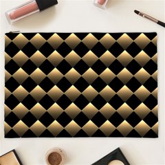 Golden Chess Board Background Cosmetic Bag (xxl) by pakminggu