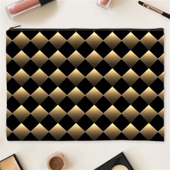 Golden Chess Board Background Cosmetic Bag (xxxl)