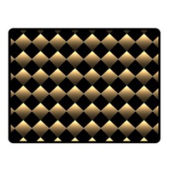 Golden Chess Board Background Two Sides Fleece Blanket (small) by pakminggu