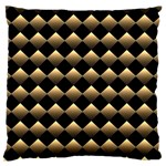 Golden Chess Board Background Standard Premium Plush Fleece Cushion Case (Two Sides) Back