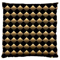 Golden Chess Board Background Large Premium Plush Fleece Cushion Case (two Sides) by pakminggu