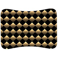 Golden Chess Board Background Velour Seat Head Rest Cushion