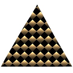 Golden Chess Board Background Wooden Puzzle Triangle