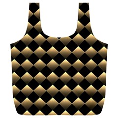 Golden Chess Board Background Full Print Recycle Bag (xxxl) by pakminggu