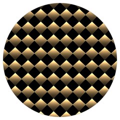 Golden Chess Board Background Round Trivet by pakminggu