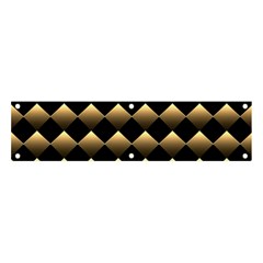 Golden Chess Board Background Banner And Sign 4  X 1 