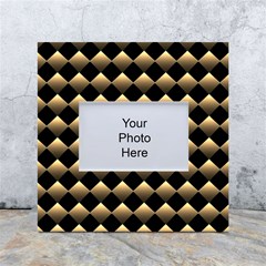 Golden Chess Board Background White Box Photo Frame 4  X 6 