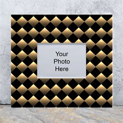 Golden Chess Board Background White Wall Photo Frame 5  X 7  by pakminggu