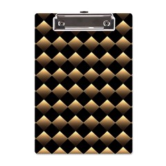 Golden Chess Board Background A5 Acrylic Clipboard