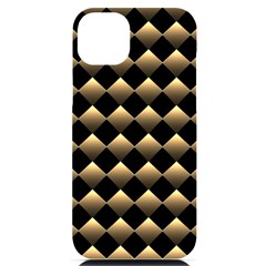 Golden Chess Board Background Iphone 14 Plus Black Uv Print Case