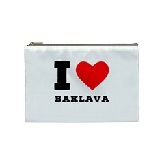 I Love Baklava Cosmetic Bag (medium) by ilovewhateva