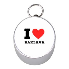 I Love Baklava Mini Silver Compasses by ilovewhateva