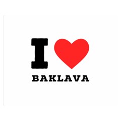 I Love Baklava Premium Plush Fleece Blanket (medium) by ilovewhateva