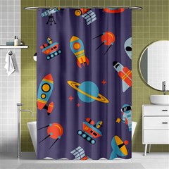 Space-seamless-pattern Shower Curtain 48  X 72  (small)  by Salman4z