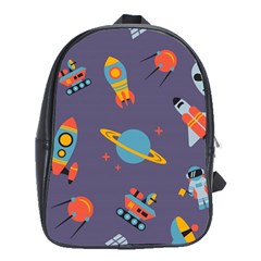 Space-seamless-pattern School Bag (xl) by Salman4z