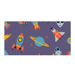 Space-seamless-pattern Satin Wrap 35  X 70  by Salman4z