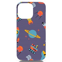 Space-seamless-pattern Iphone 14 Pro Max Black Uv Print Case by Salman4z