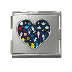 Big-set-cute-astronauts-space-planets-stars-aliens-rockets-ufo-constellations-satellite-moon-rover-v Mega Link Heart Italian Charm (18mm) by Salman4z