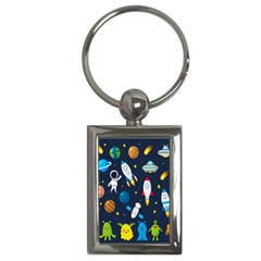 Big-set-cute-astronauts-space-planets-stars-aliens-rockets-ufo-constellations-satellite-moon-rover-v Key Chain (rectangle) by Salman4z