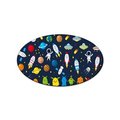 Big-set-cute-astronauts-space-planets-stars-aliens-rockets-ufo-constellations-satellite-moon-rover-v Sticker Oval (10 Pack) by Salman4z